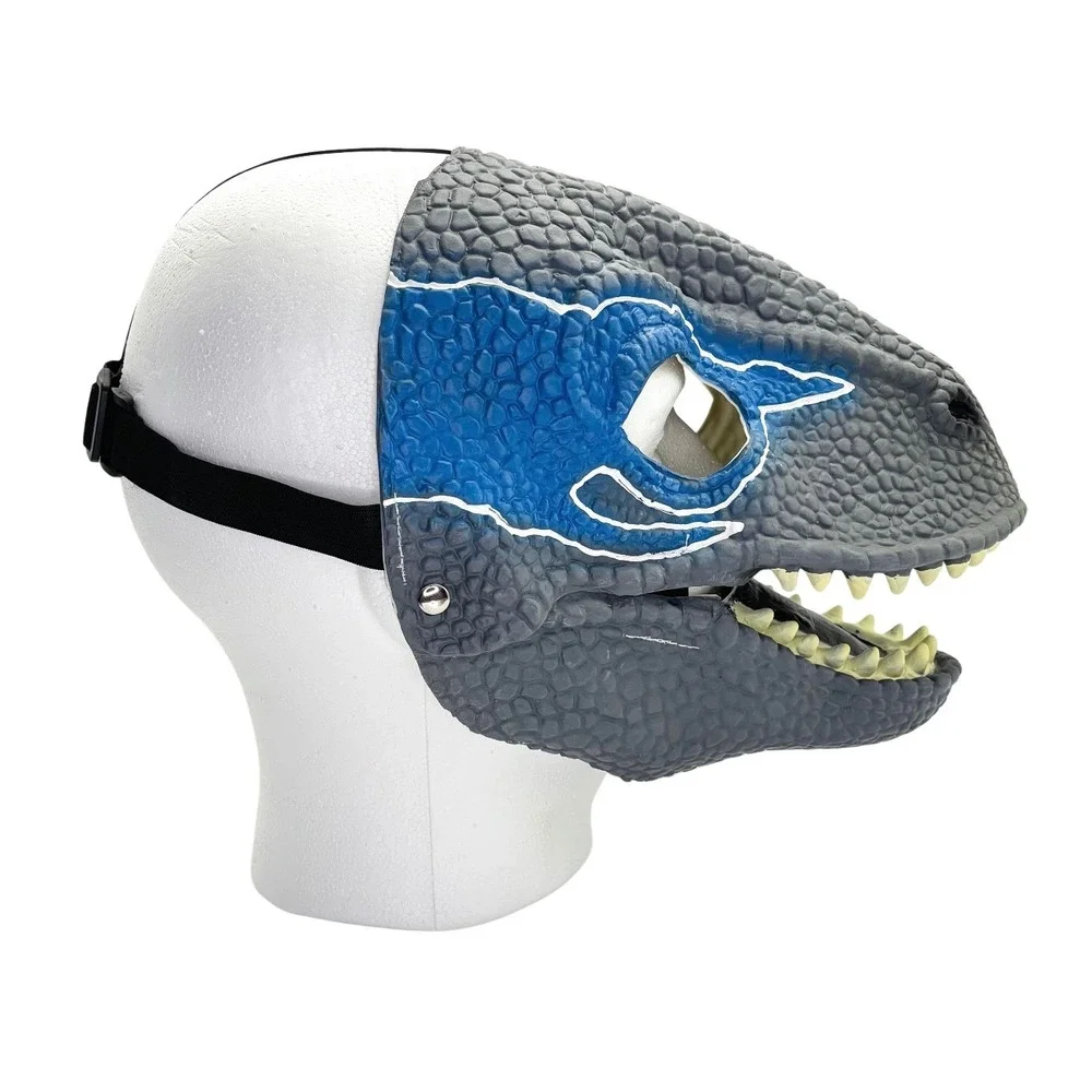 Velociraptor Jurassic World‎ Blue Dinosaur Dino Rubber Halloween Mask Raptor